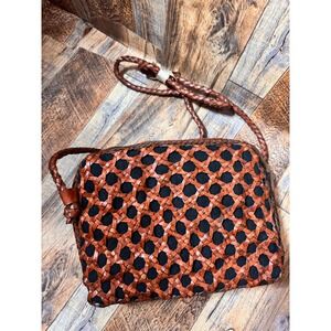 Woven Crossbody Bag Braided Strap Lightweight Purse Small Shoulder Bag